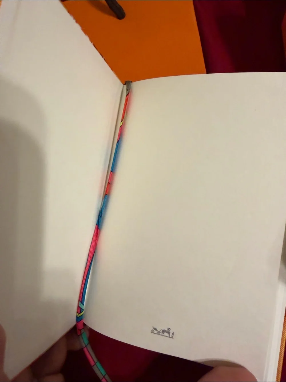 Authentic Hermès Silk Notebook 
